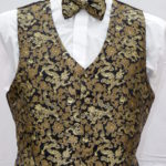 Black/Gold Dragon Silk Waistcoat