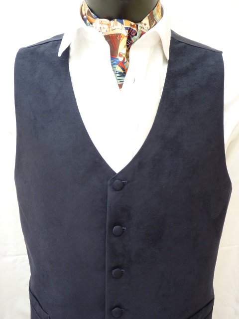 Navy Suede Waistcoat - Pocketwatch Waistcoats