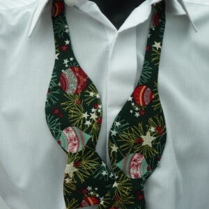Christmas Baubles & Stars Self Tie Bow Tie