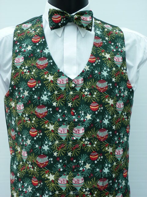 Christmas Baubles and Stars Waistcoat