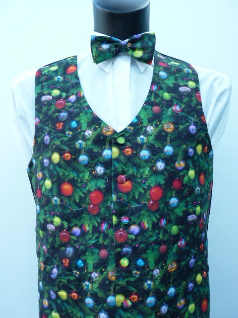 Christmas Tree Baubles Waistcoat