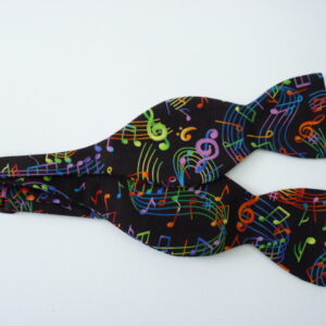 Colourful Musical Swirl Self Tie Bow Tie