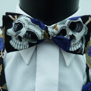 Mr Bones Blue Pre Tied Bow Tie