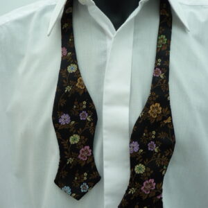 Multi Flowers Diamond Tip Self Tie Bow Tie