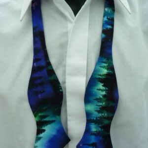Aurora Through The Trees Diamond Tip Self Tie Bow Tie