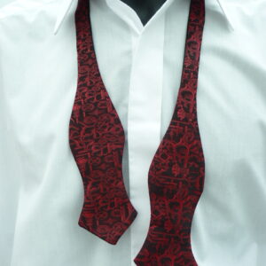 Red Thistle Diamond Tip Self Tie Bow Tie