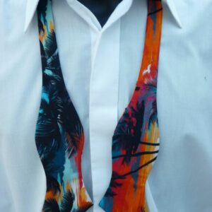 Hawaiian Skies Diamond Tip Self Tie Bow Tie
