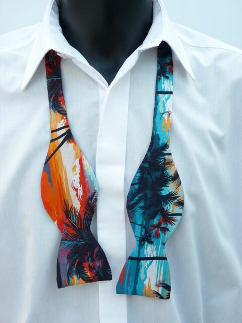 Hawaiian Skies Self Tie Bow Tie