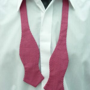 Hot Pink Dizzy Dots Diamond Tip Self Tie Bow Tie
