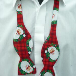 Santa Wreath Self Tie Bow Tie